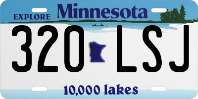 MN license plate 320LSJ