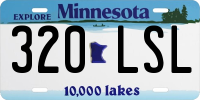 MN license plate 320LSL