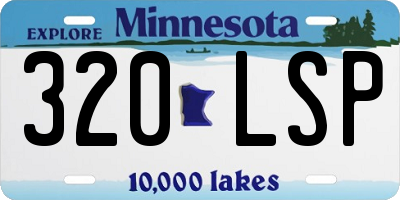 MN license plate 320LSP