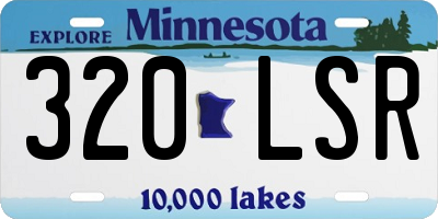 MN license plate 320LSR