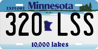 MN license plate 320LSS