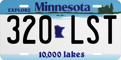 MN license plate 320LST