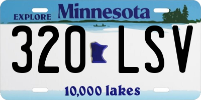MN license plate 320LSV