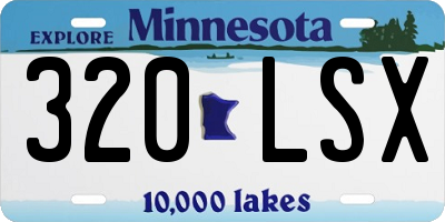 MN license plate 320LSX