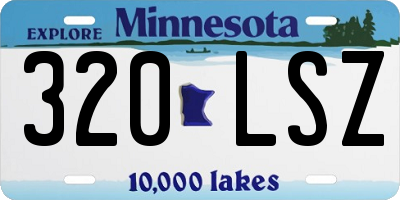 MN license plate 320LSZ