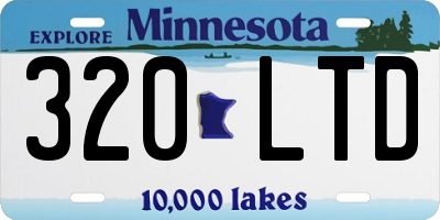 MN license plate 320LTD