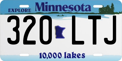 MN license plate 320LTJ