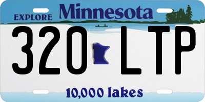 MN license plate 320LTP