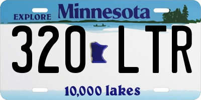 MN license plate 320LTR