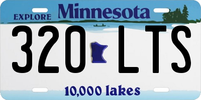 MN license plate 320LTS