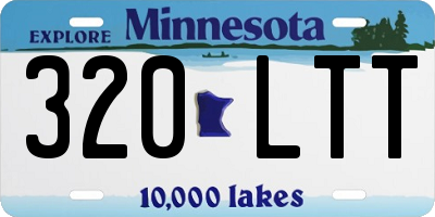 MN license plate 320LTT