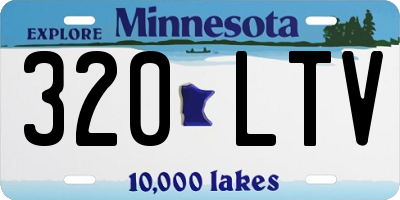 MN license plate 320LTV