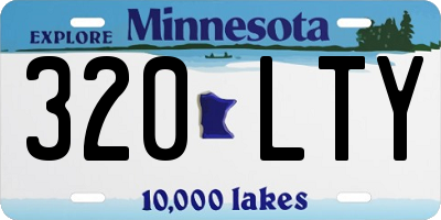 MN license plate 320LTY