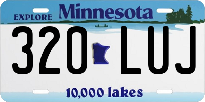 MN license plate 320LUJ