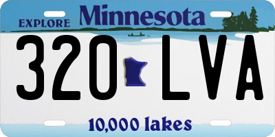 MN license plate 320LVA
