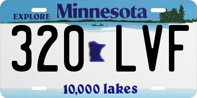 MN license plate 320LVF