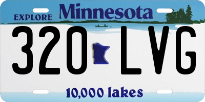 MN license plate 320LVG