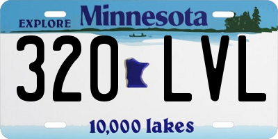 MN license plate 320LVL