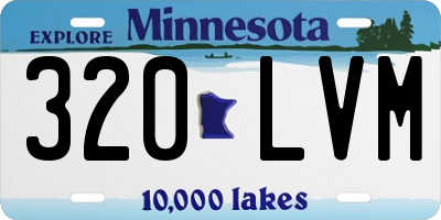 MN license plate 320LVM