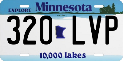 MN license plate 320LVP