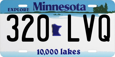 MN license plate 320LVQ