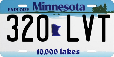 MN license plate 320LVT