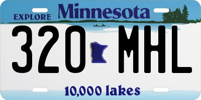 MN license plate 320MHL