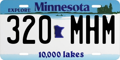 MN license plate 320MHM