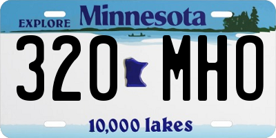 MN license plate 320MHO