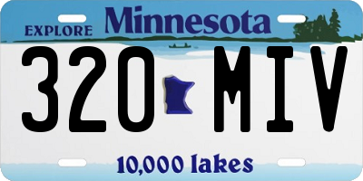 MN license plate 320MIV