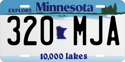 MN license plate 320MJA