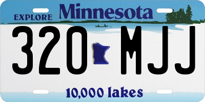 MN license plate 320MJJ
