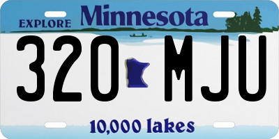 MN license plate 320MJU