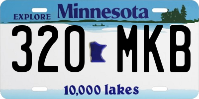 MN license plate 320MKB