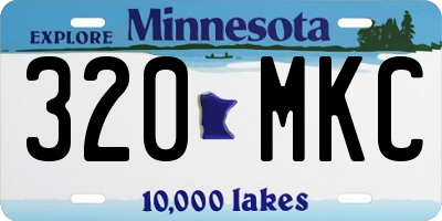 MN license plate 320MKC