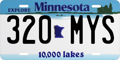MN license plate 320MYS