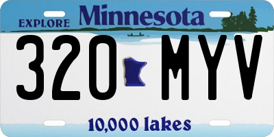 MN license plate 320MYV