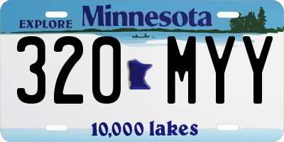 MN license plate 320MYY