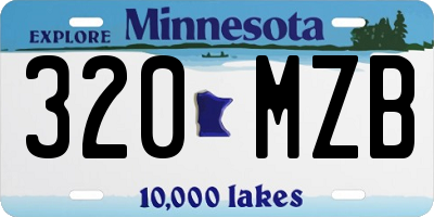 MN license plate 320MZB