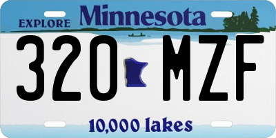 MN license plate 320MZF