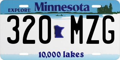 MN license plate 320MZG