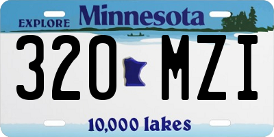 MN license plate 320MZI