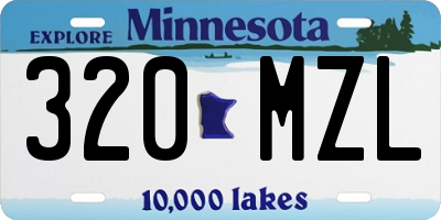 MN license plate 320MZL