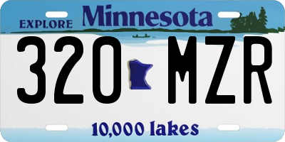 MN license plate 320MZR