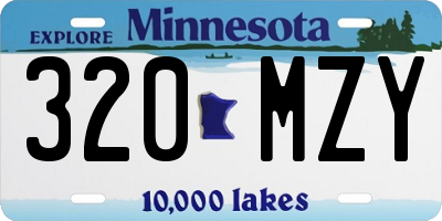 MN license plate 320MZY