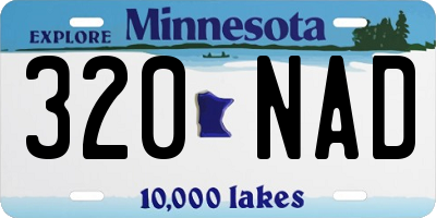 MN license plate 320NAD