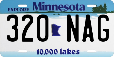 MN license plate 320NAG