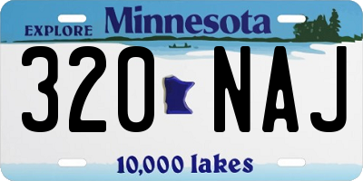 MN license plate 320NAJ