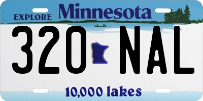 MN license plate 320NAL