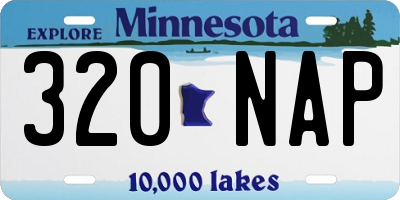 MN license plate 320NAP
